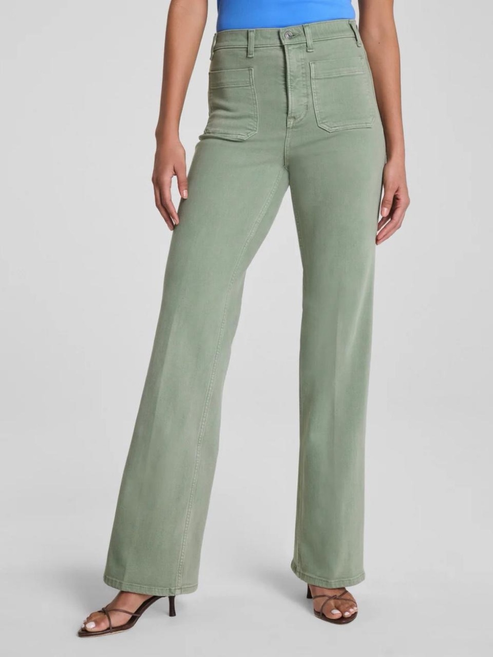 SPANXshape Authentic 360 Easy Flare Green Stretch Shaping Jeans